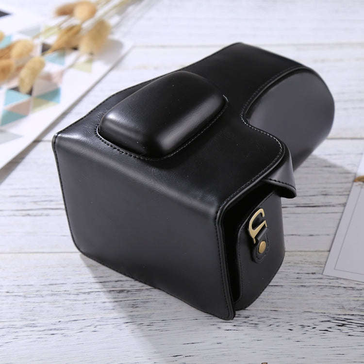 Full Body Camera PU Leather Case Bag for Nikon D3200 / D3300 / D3400 (18-55mm / 18-105mm Lens)(Bl...