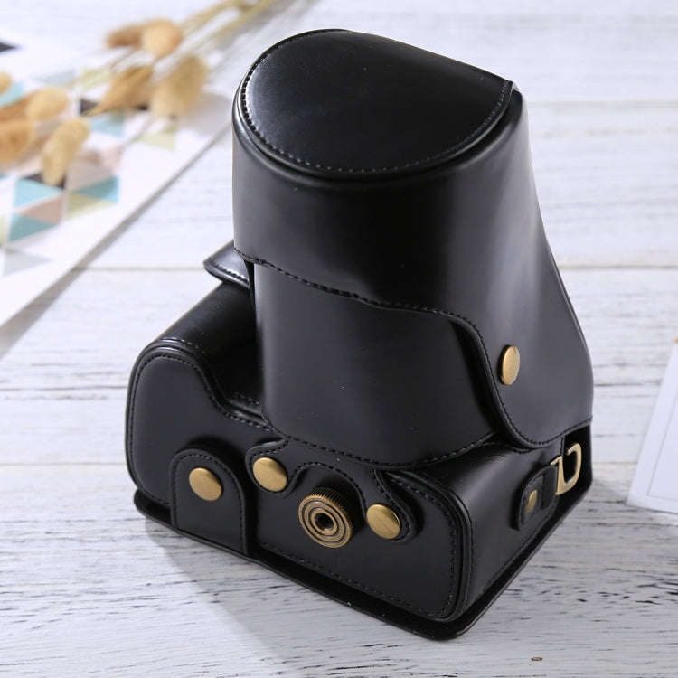 Full Body Camera PU Leather Case Bag for Nikon D3200 / D3300 / D3400 (18-55mm / 18-105mm Lens)(Bl...