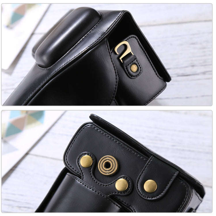 Full Body Camera PU Leather Case Bag for Nikon D3200 / D3300 / D3400 (18-55mm / 18-105mm Lens)(Bl...