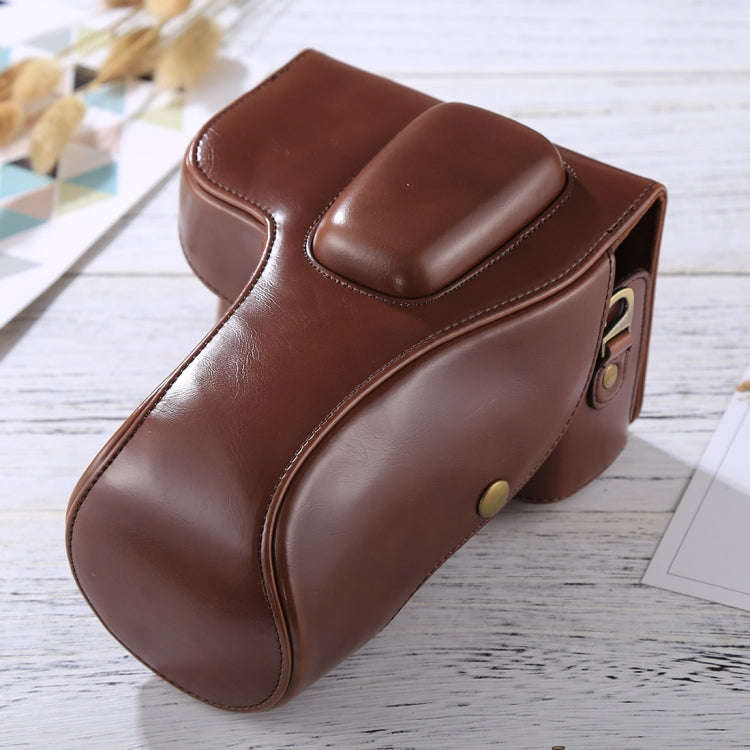 Full Body Camera PU Leather Case Bag for Nikon D3200 / D3300 / D3400 (18-55mm / 18-105mm Lens)(Co...