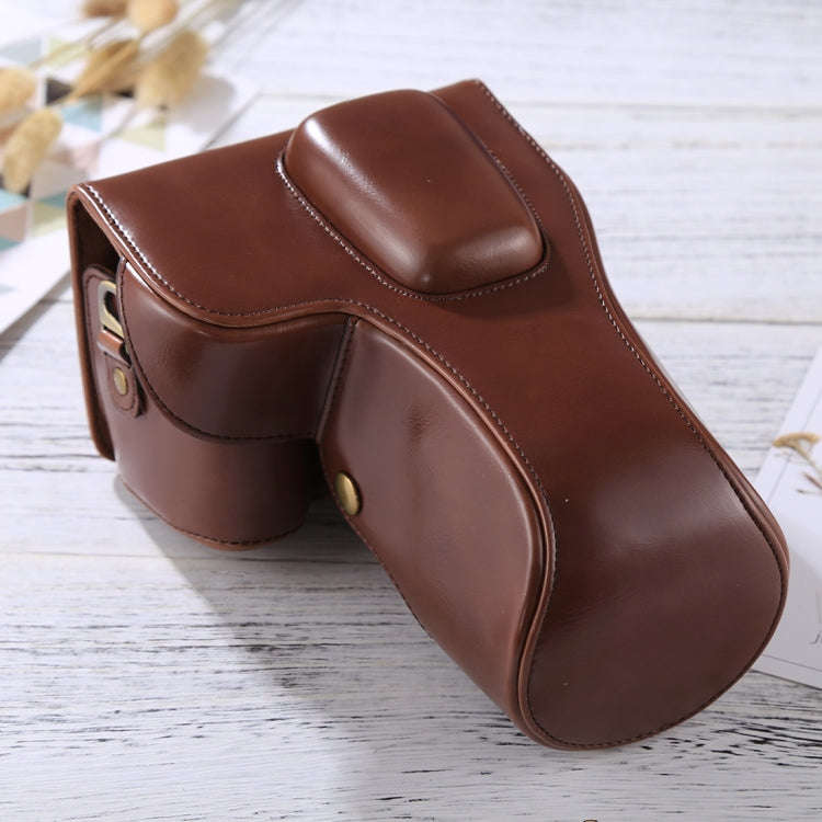 Full Body Camera PU Leather Case Bag for Nikon D3200 / D3300 / D3400 (18-55mm / 18-105mm Lens)(Co...