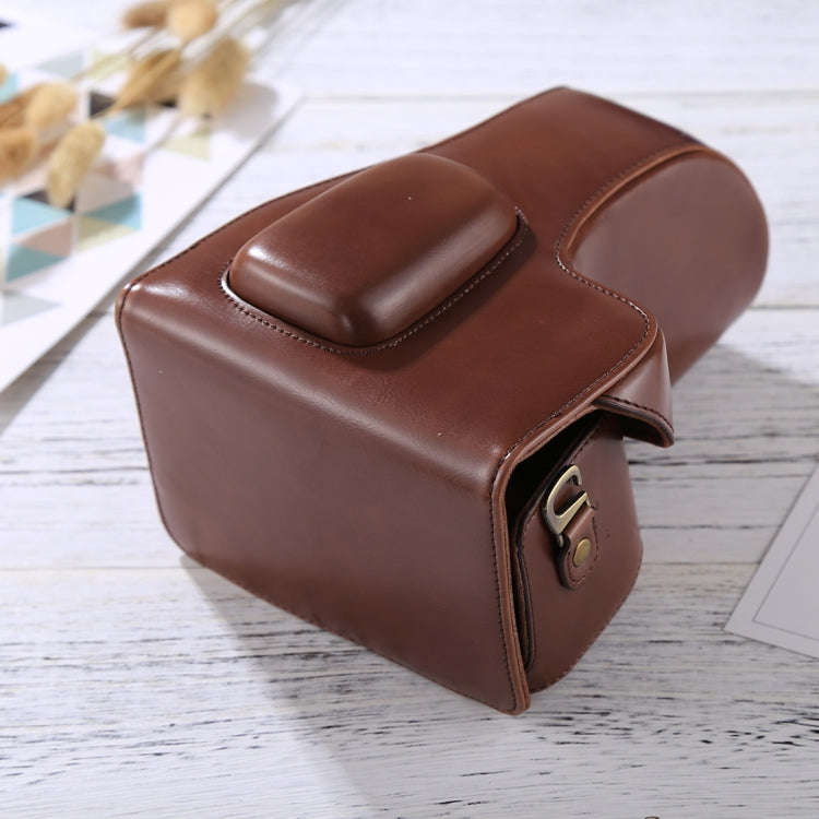Full Body Camera PU Leather Case Bag for Nikon D3200 / D3300 / D3400 (18-55mm / 18-105mm Lens)(Co...