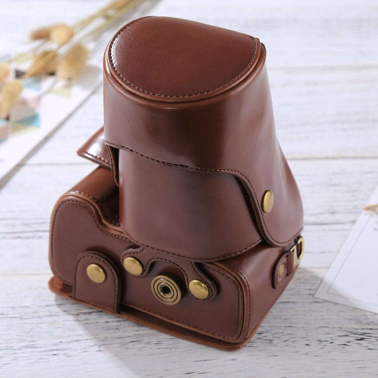 Full Body Camera PU Leather Case Bag for Nikon D3200 / D3300 / D3400 (18-55mm / 18-105mm Lens)(Co...