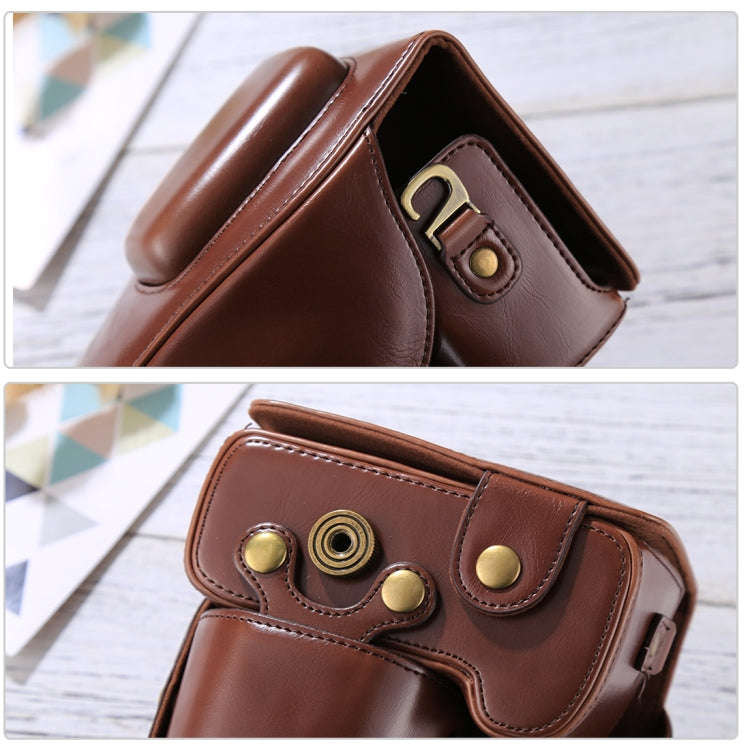 Full Body Camera PU Leather Case Bag for Nikon D3200 / D3300 / D3400 (18-55mm / 18-105mm Lens)(Co...