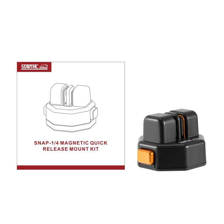 STARTRC VCR Snap-Mag Quick Release Base Mount Adapter For GoPro (Black)