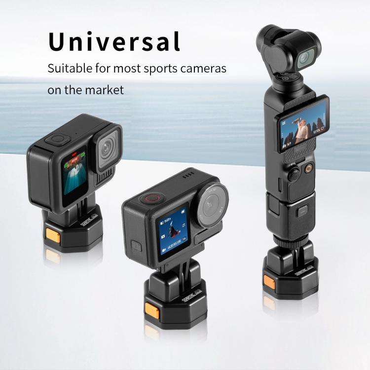 STARTRC VCR Snap-Mag Quick Release Base Mount Adapter For GoPro (Black)