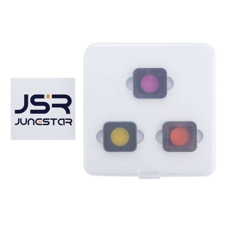 3 in 1 Snap-on Red / Yellow / Purple Color Lens Filter for GoPro HERO6 /5