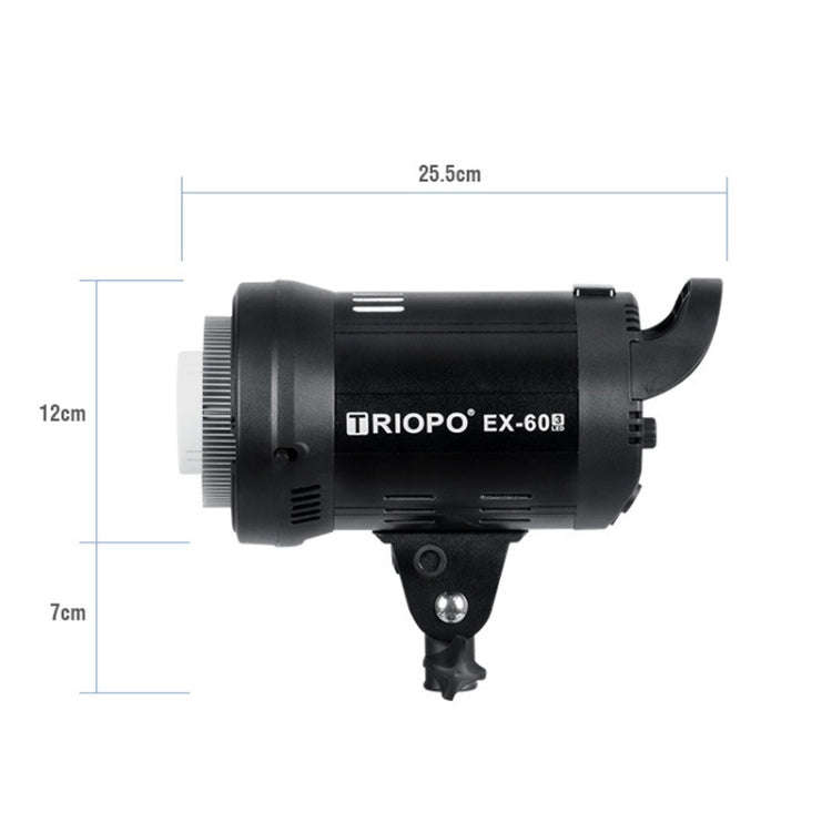 TRIOPO EX-60W Studio Flash Built-in Dissipate Heat System with EX-60III LED Single Light
