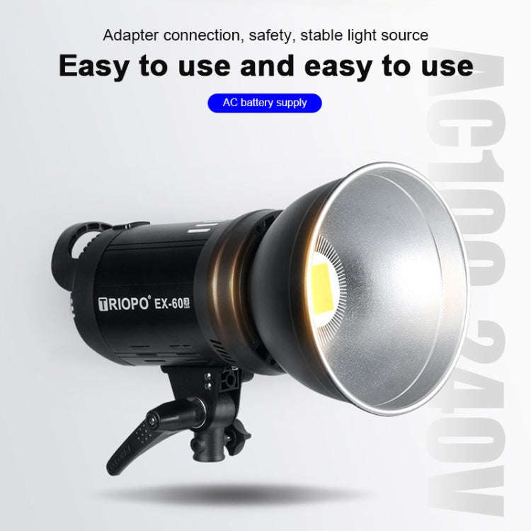 TRIOPO EX-60W Studio Flash Built-in Dissipate Heat System with EX-60III LED Single Light