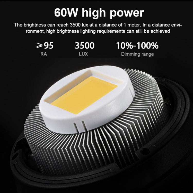 TRIOPO EX-60W Studio Flash Built-in Dissipate Heat System with EX-60III LED Single Light