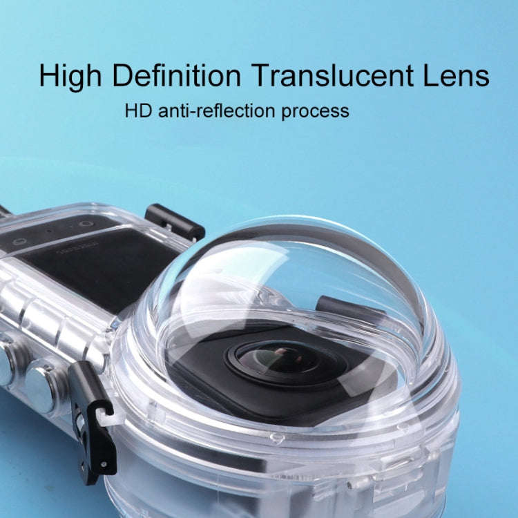 For Insta360 X3 Camera 50m Waterproof Sealed Diving Case (Transparent)