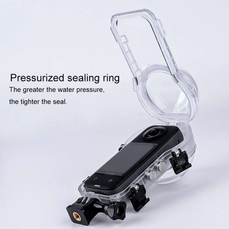 For Insta360 X3 Camera 50m Waterproof Sealed Diving Case (Transparent)