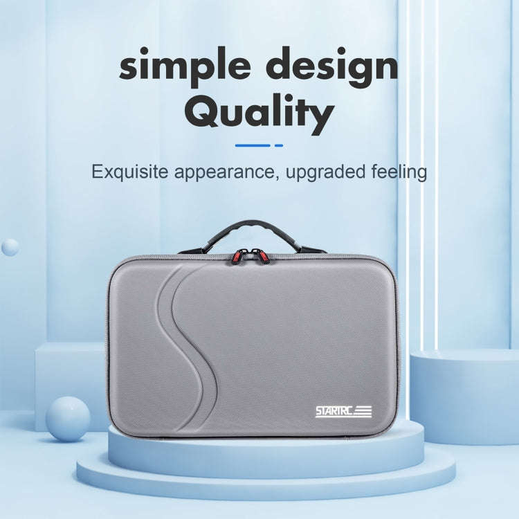 For Insta360 X4 STARTRC Camera and Accessories PU Storage Case Bag (Grey)