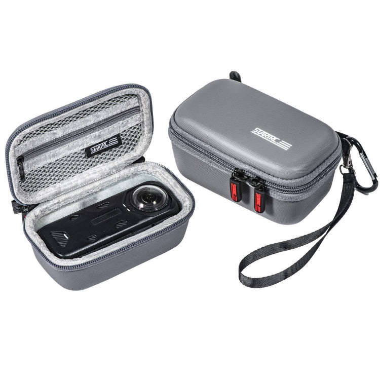 For Insta360 X5 / X4 STARTRC Camera Carry Case with Carabiner & Strap (Grey)