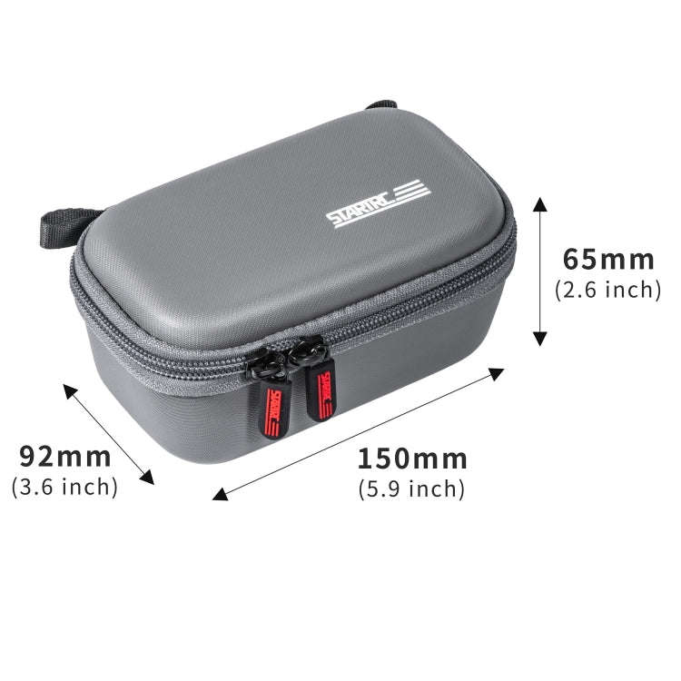 For Insta360 X5 / X4 STARTRC Camera Carry Case with Carabiner & Strap (Grey)