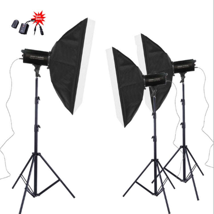 TRIOPO Oubao TTR300W 60x90cm Studio Softbox + 2.8m Tripod Mount + 3x E27 150W Light Bulb Photogra...