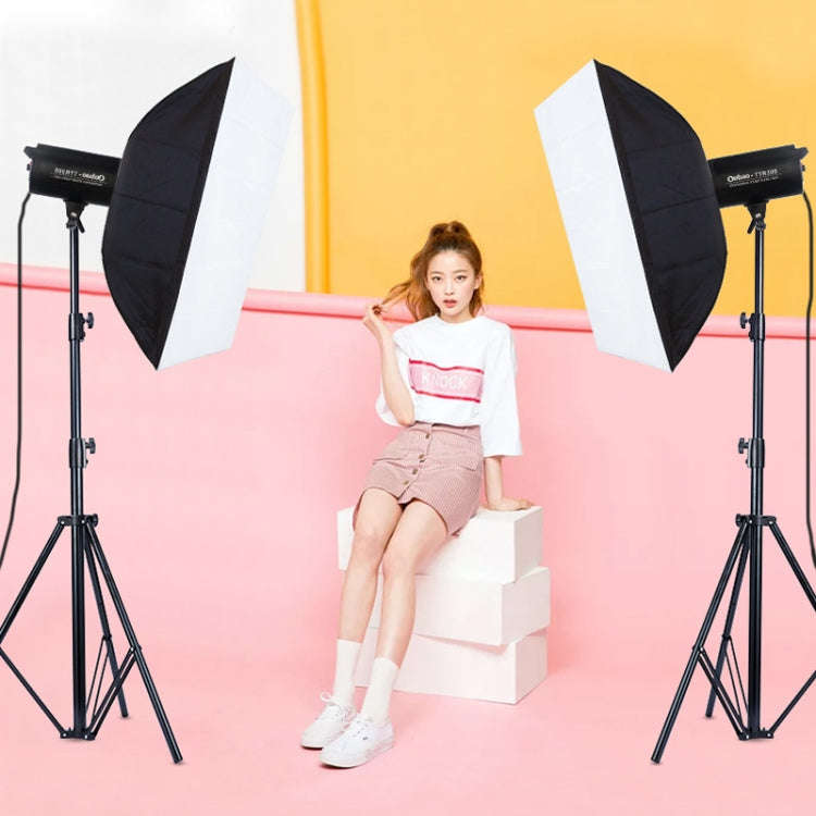 TRIOPO Oubao TTR300W 60x90cm Studio Softbox + 2.8m Tripod Mount + 3x E27 150W Light Bulb Photogra...