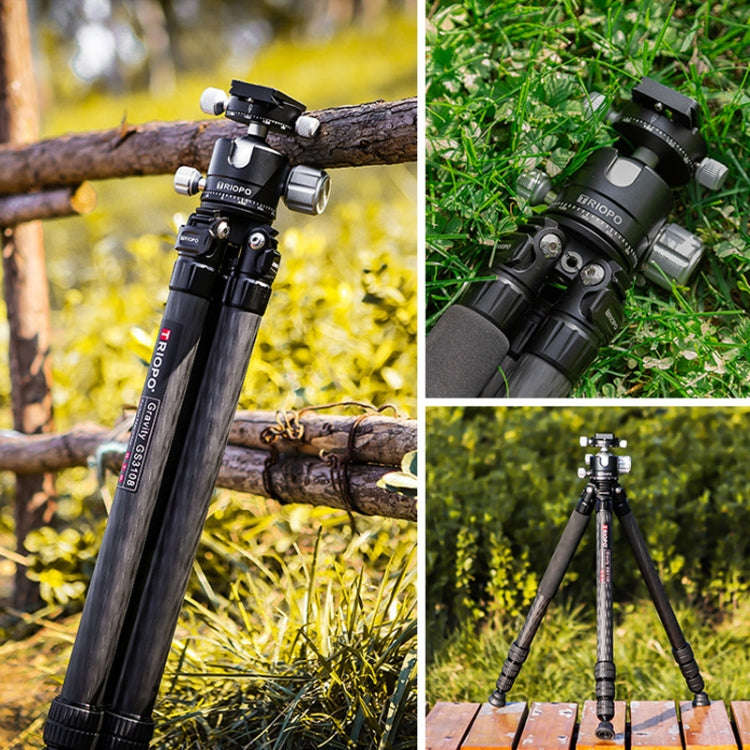 TRIOPO GS2808 Camcorder Photography No Axial Carbon Fiber Tripod Mount Holder with Ball Head, Loa...