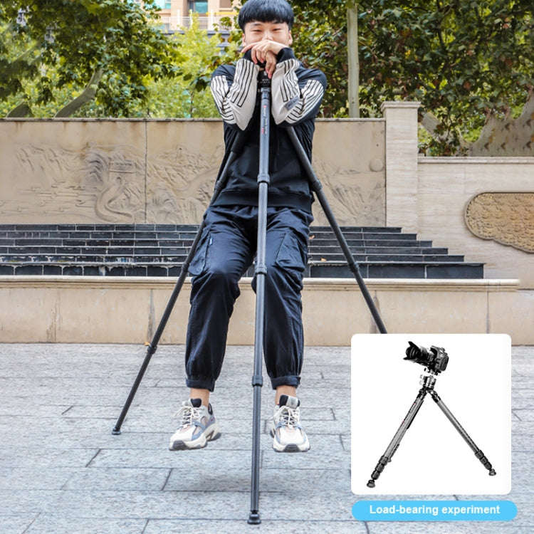 TRIOPO GS2808 Camcorder Photography No Axial Carbon Fiber Tripod Mount Holder with Ball Head, Loa...