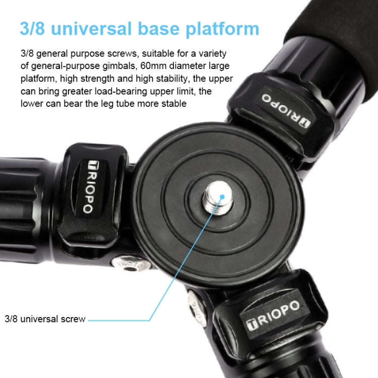 TRIOPO GS2808 Camcorder Photography No Axial Carbon Fiber Tripod Mount Holder with Ball Head, Loa...