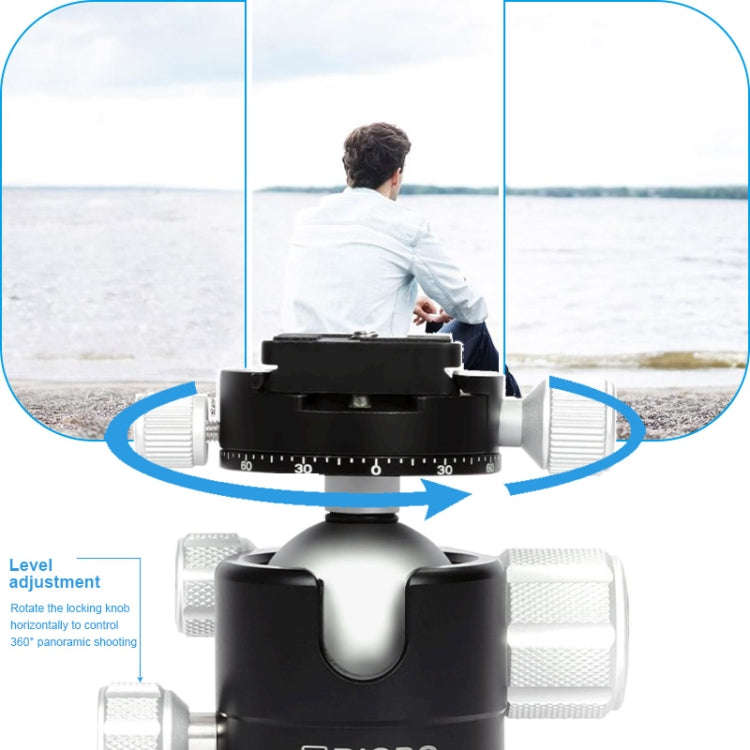 TRIOPO GS2808 Camcorder Photography No Axial Carbon Fiber Tripod Mount Holder with Ball Head, Loa...