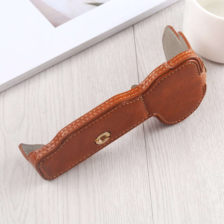 1/4 inch Thread PU Leather Camera Half Case Base for Nikon Z6 / Z7 (Brown)