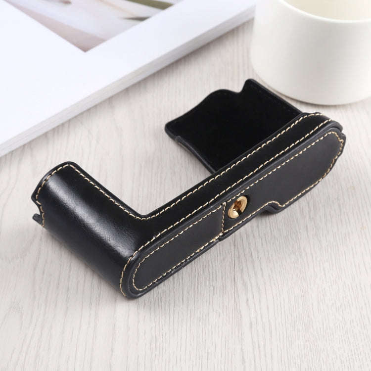 1/4 inch Thread PU Leather Camera Half Case Base for Leica TL (Typ 701) (Black)