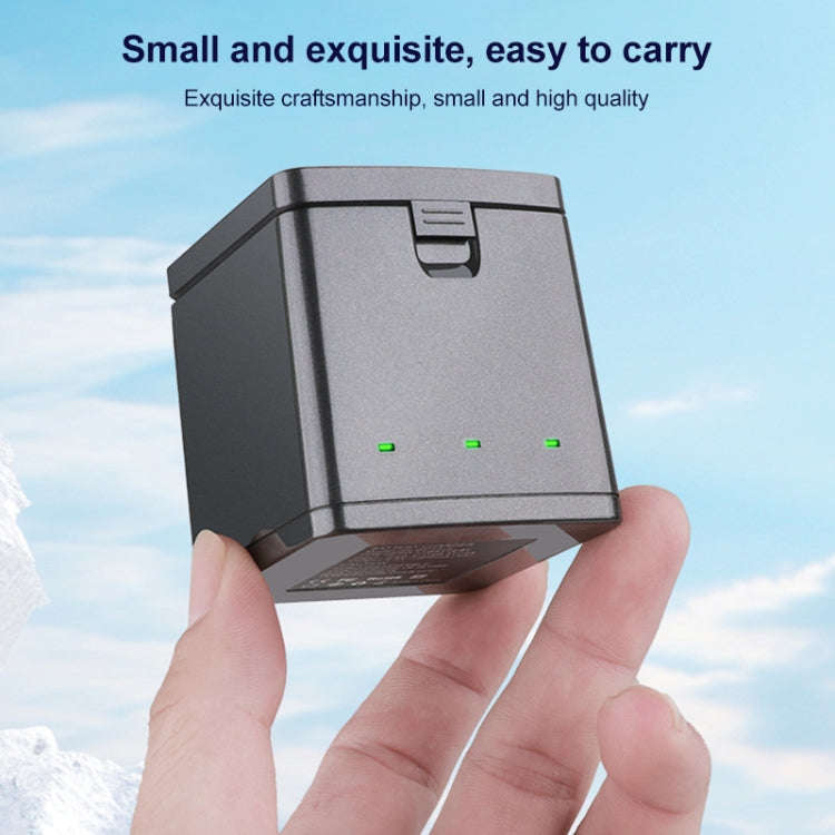For GoPro HERO13 Black 3-Battery Charging Box Storage Case (Black)