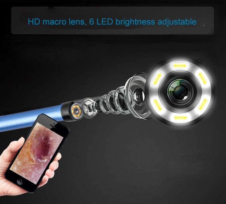 2 in 1 USB HD Visual Earwax Clean Tool Endoscope Borescope with LED Lights & Wifi, Cable length: ...