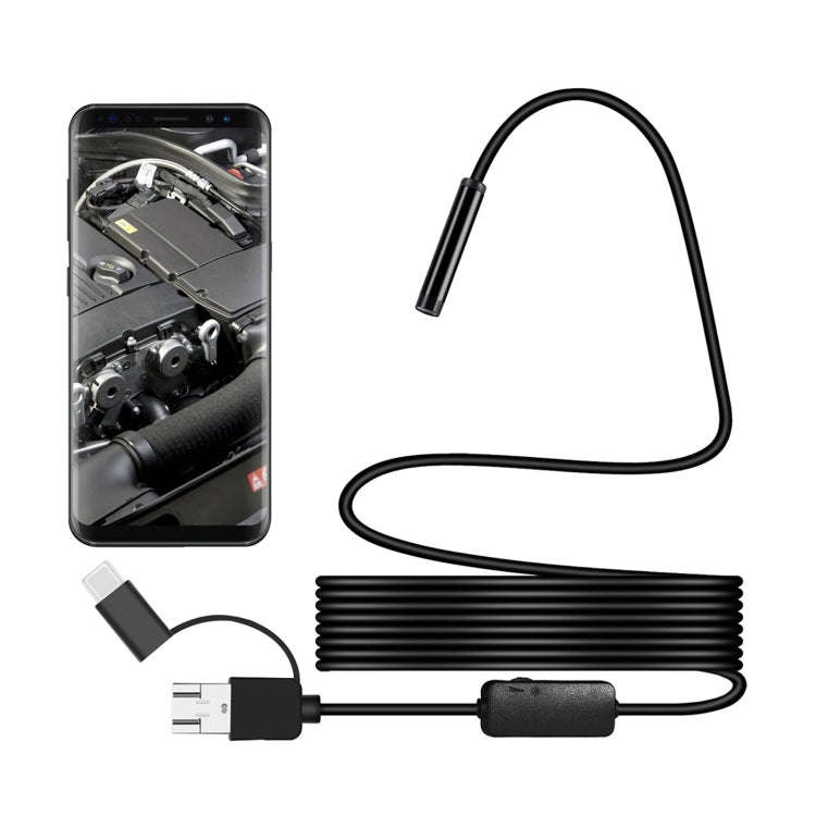 Y101 8mm Spiral Head 3 In 1 Waterproof Digital Endoscope Inspection Camera, Length: 3.5m Flexible...