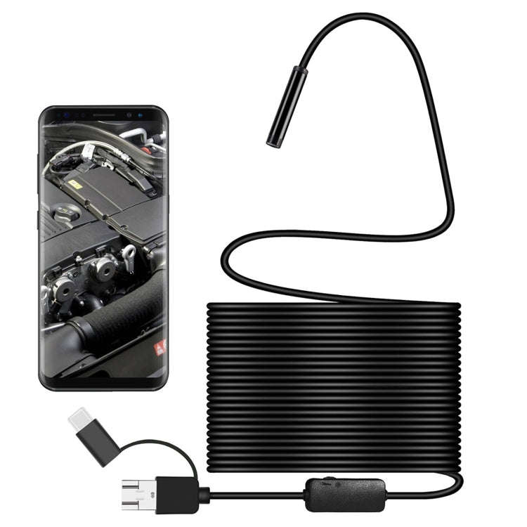 Y101 8mm Spiral Head 3 In 1 Waterproof Digital Endoscope Inspection Camera, Length: 10m Flexible ...