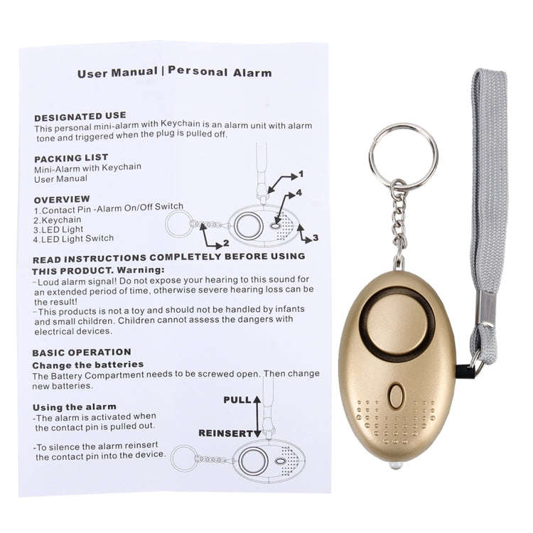 SINCOTE SCT-032 Mini Safe Buzzer Loud Personal Alarm with Anti-Rape for Girl and Kids, 130dB Alar...