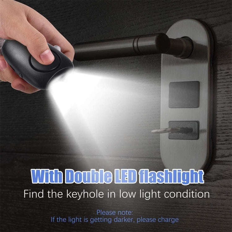 BJY-08 130dB Dual Bright LEDs Personal Alarm Women Self-Defense Alarm (Blue)