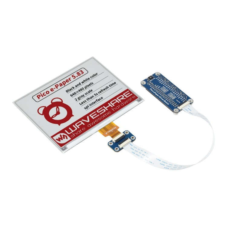 Waveshare 5.83 inch 648x480 Pixel Red Black White E-Paper E-Ink Display Module (B) for Raspberry ...