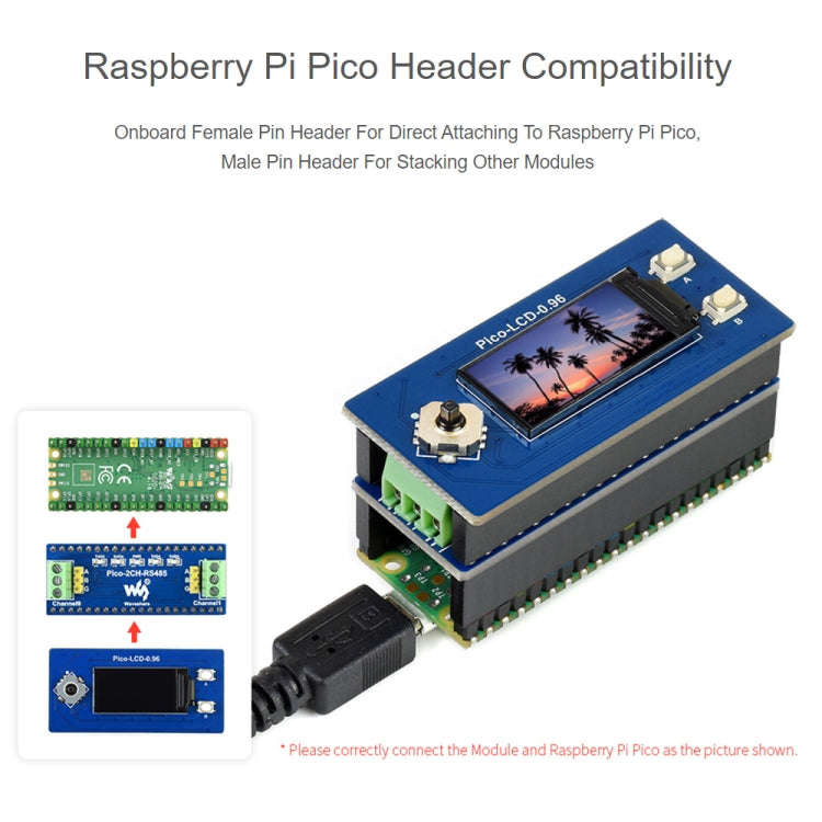Waveshare 2-Channel RS485 Module for Raspberry Pi Pico, SP3485 Transceiver, UART To RS485