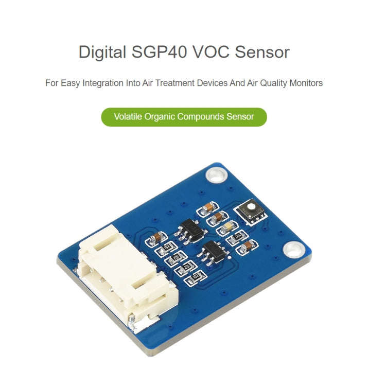 Waveshare SGP40 VOC Volatile Organic Compounds Gas Sensor, I2C Bus