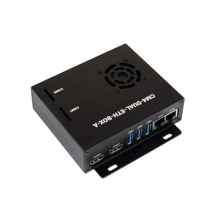 Waveshare Dual Gigabit Ethernet Mini-Computer with Metal Case & Cooling Fan for Raspberry Pi CM4(...