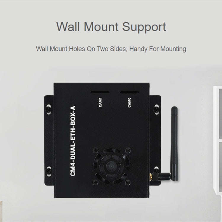 Waveshare Dual Gigabit Ethernet Mini-Computer with Metal Case & Cooling Fan for Raspberry Pi CM4(...