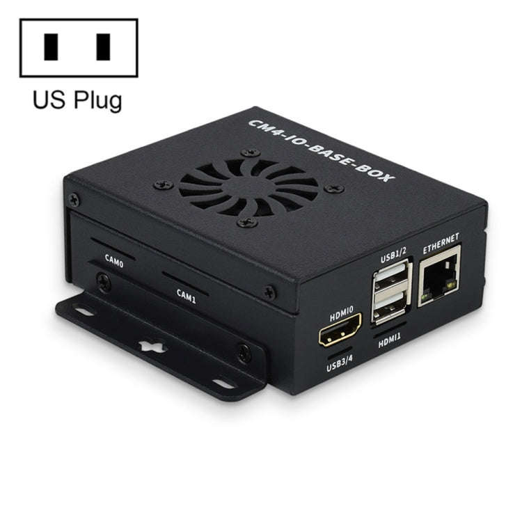 Waveshare Mini IO Board Full Ver Mini-Computer Base Box with Metal Case & Cooling Fan for Raspber...