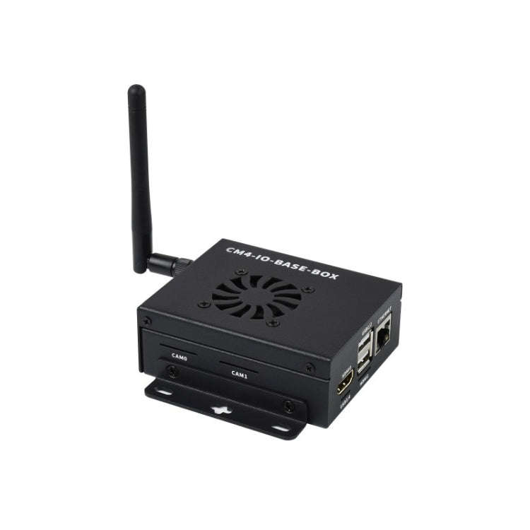 Waveshare Mini IO Board Full Ver Mini-Computer Base Box with Metal Case & Cooling Fan for Raspber...