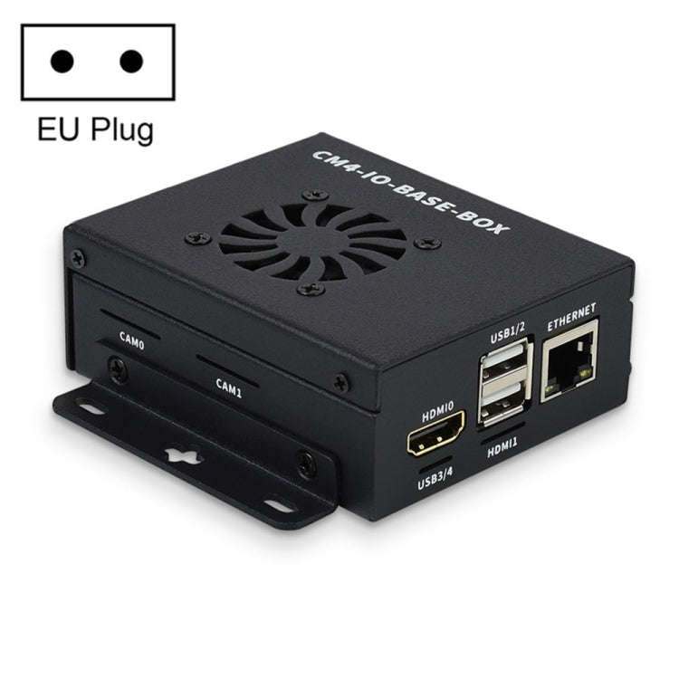 Waveshare Mini IO Board Lite Ver Mini-Computer Base Box with Metal Case & Cooling Fan for Raspber...