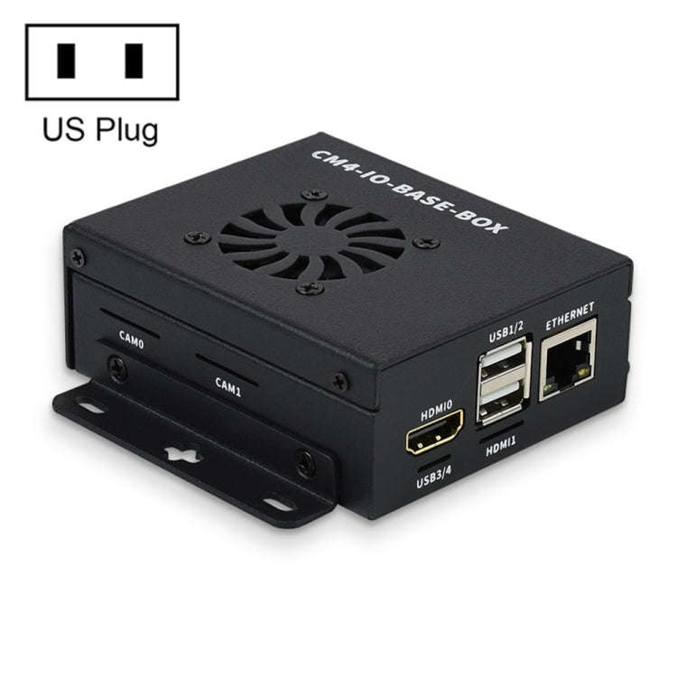 Waveshare Mini IO Board Lite Ver Mini-Computer Base Box with Metal Case & Cooling Fan for Raspber...