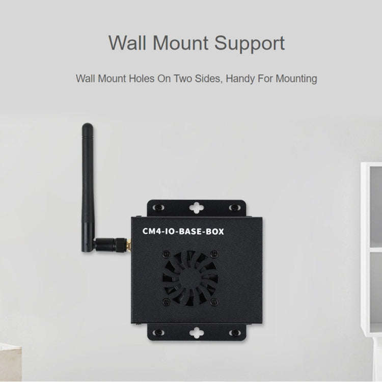 Waveshare Mini IO Board Lite Ver Mini-Computer Base Box with Metal Case & Cooling Fan for Raspber...