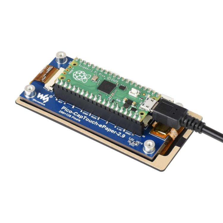 Waveshare 2.9 inch 296 x 128 Pixel Touch Black / White e-Paper Module for Raspberry Pi Pico, SPI ...