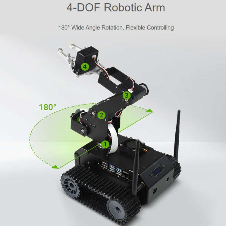Waveshare JETANK AI Tracked Mobile Robot Kit, Based on Jetson Nano, EU Plug