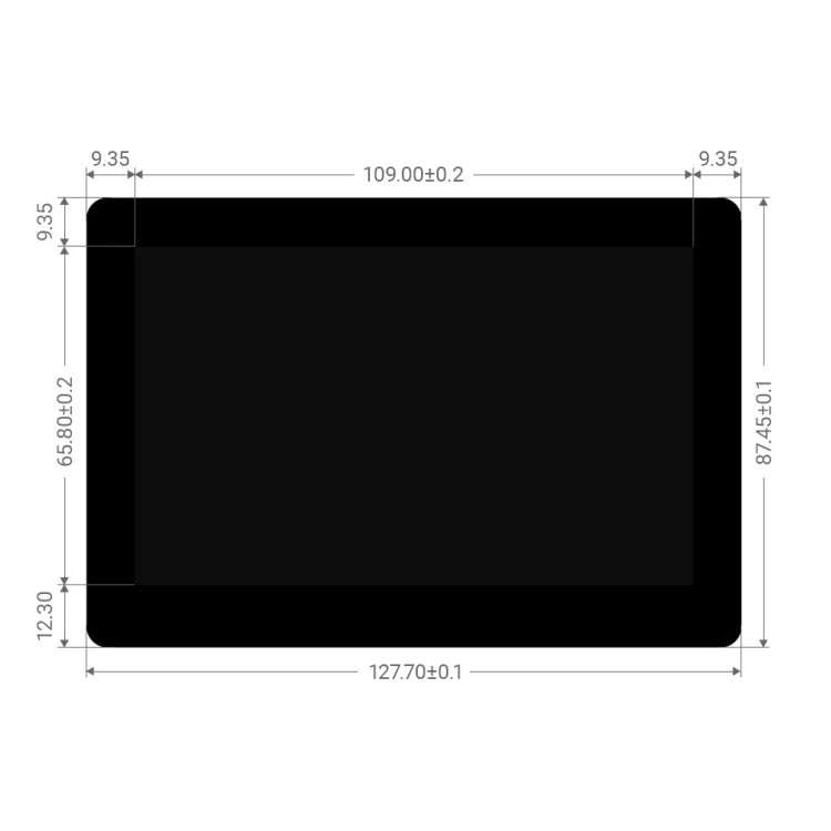 Waveshare 5 inch 800 x 480 Capacitive IPS Touch Display for Raspberry Pi, DSI Interface