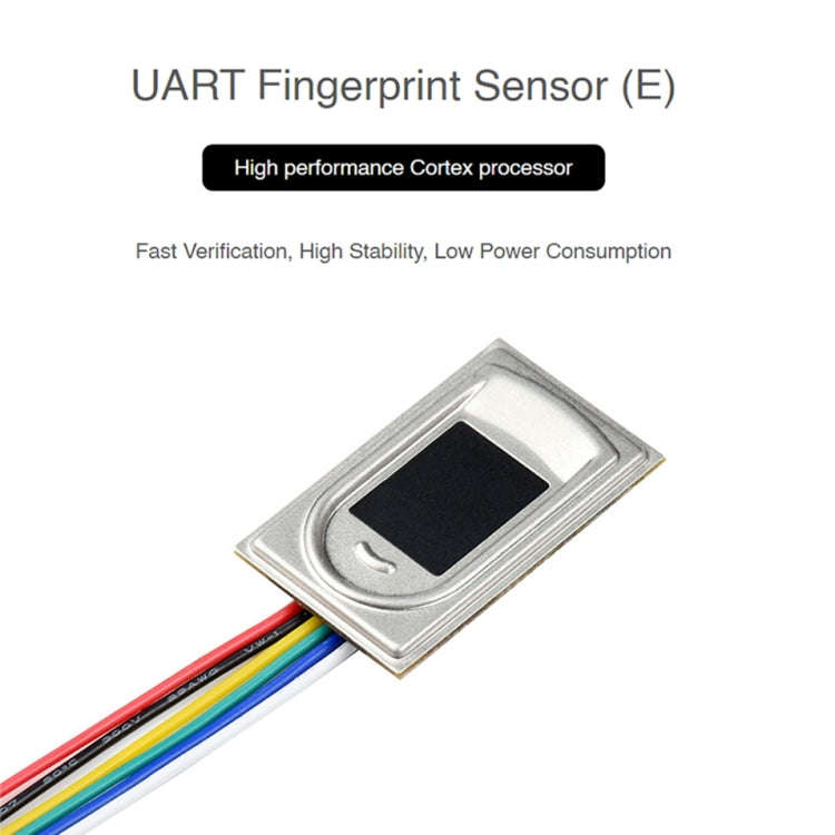 Waveshare UART Rectangle-shaped All-in-One Capacitive Fingerprint Sensor (E), Cortex Processor