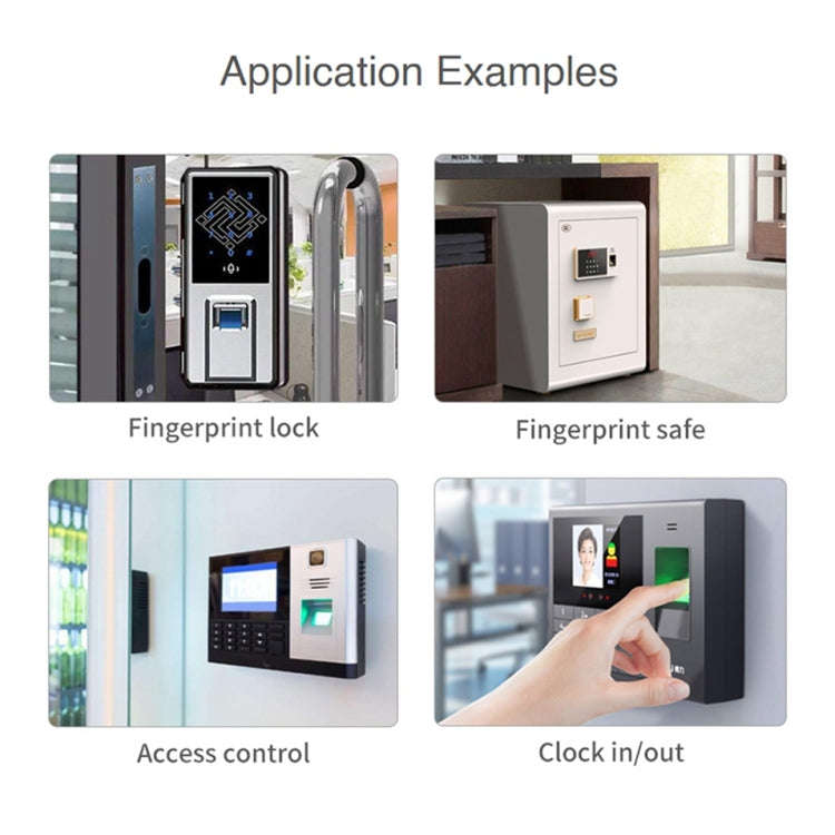 Waveshare UART Rectangle-shaped All-in-One Capacitive Fingerprint Sensor (E), Cortex Processor