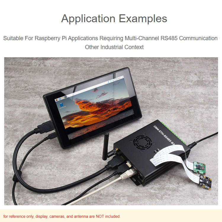 Waveshare Dual ETH Mini-Computer for Raspberry Pi CM4, Gigabit Ethernet, 4CH Isolated RS485(EU Plug)