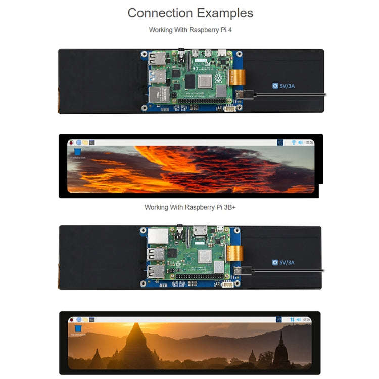 WAVESHARE 11.9 inch Capacitive Touch Display For Raspberry Pi, 320 x 1480, IPS, DSI Interface